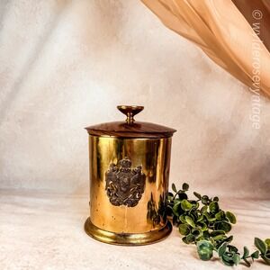 Brass and Wood Canister